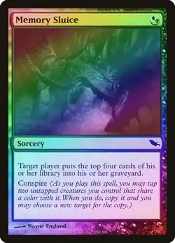 Memory Sluice FOIL Shadowmoor HEAVILY PLD Blue Black Common MAGIC CARD ABUGames - Image 1