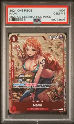 PSA10 Nami ST01-007 Championship 2023 Celebration Pack One Piece Card English - Image 1