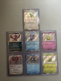 Paldean Fates Baby Shiny 7 Card Lot Pokemon NM No Duplicates - Image 1