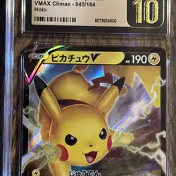 CGC 10 Pristine Pikachu V 045/184 RR VMAX Climax s8b Pokemon Card - Image 3