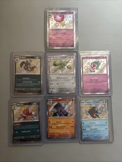 Paldean Fates Baby Shiny 7 Card Lot Pokemon Scarlet and Violet NM/M Holo - Image 1