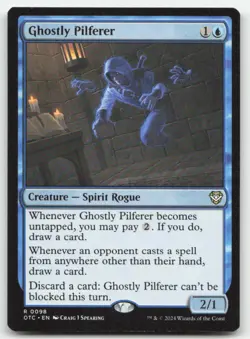 MTG Commander: Outlaws of Thunder Junction #98 Ghostly Pilferer NM - Image 1