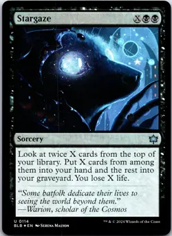 Stargaze - MTG - Black - Bloomburrow - NM - FOIL - Image 1