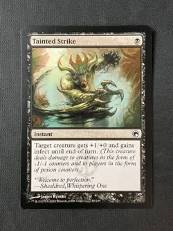 MTG Scars of Mirrodin #80 Tainted Strike LP - Image 1