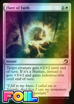 x1 Flare of Faith MID MTG 19/277 FOIL COMMON M/NM 1x - Image 1