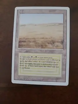 MTG Savannah Revised Edition Regular Dual Land White Green - Image 1