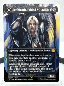0317 Sephiroth, Fabled Soldier Borderless Magic The Gathering FF Non-foil - Image 1