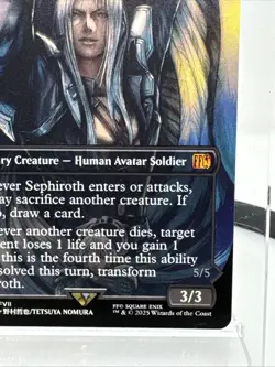 0317 Sephiroth, Fabled Soldier Borderless Magic The Gathering FF Non-foil - Image 4