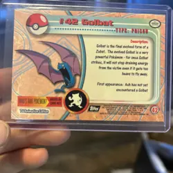 Golbat #42 Pokemon 1999 Topps TV Animation Edition Series 1 Black Logo - Image 2