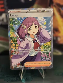 Pokemon Lacey 166/142 Sv07: Stellar Crown Holo Trainer Ultra Rare TCG Nm+ - Image 1