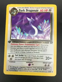 Dark Dragonair 1st Edition 33/82 Uncommon Team Rocket Pokemon NM 2000 WOTC - Image 1