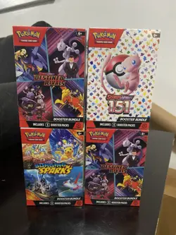 Pokemon TCG 151, Surging Sparks, and Destined Rivals.(x2) Booster Bundle bundle. - Image 1