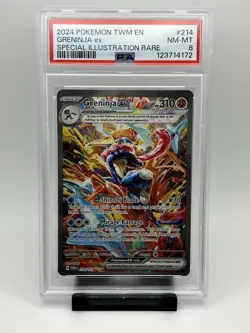 Pokemon 2024 Greninja ex 214/167 SIR Twilight Masquerade GEM MINT PSA 8 - Image 1