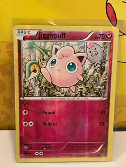 Pokemon XY Fates Collide Jigglypuff Reverse Foil Holo #65/124 - Image 1