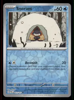 Snorunt SV06: Twilight Masquerade #051/167 Common Reverse Holo Pokemon LP - Image 1