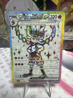 Pokemon Cinderace ex 157/142 Stellar Crown Ultra Rare Full Art Holo NM - Image 1