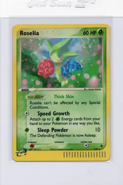 2003 Pokemon Ex Dragon #9/97 Roselia Holo Rare LP - Image 1