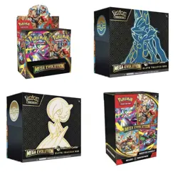 PRESALE: Mega Evolution Lot - Pokemon Center ETBs, Enhanced Booster Box & Bundle - Image 1