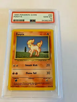 Ponyta #60 Common Pokemon Base Set Unlimited 1999 PSA 10 GEM MINT - Image 1