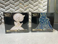 Pokemon Center Mega Evolution Gardevoir & Lucario ETB Elite Trainer Box Set Of 2 - Image 1