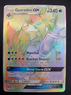 Pokemon TCG Gyarados GX Crimson Invasion 112/111 Holo Secret Rare Near Mint - Image 1