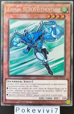 Carte YU-GI-OH! AIRMAN, HEROS ELEMENTAIRE RA03-FR177 PSR NEUF - Image 1