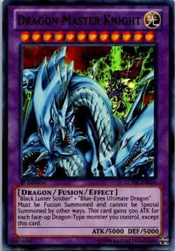Dragon Master Knight LCYW-EN050 1st Edition Holo Yugioh LP - Image 1