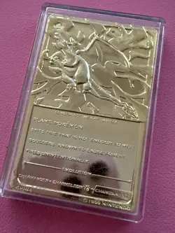 1999 Pokemon Special Edition 23 karat Gold Plated Trading Card / #06 Charizard - Image 5