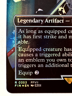 The Masamune (Borderless) FOIL FINAL FANTASY Magic The Gathering Card - Image 3