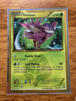 Pokemon TCG Virizion Plasma Blast Secret Rare Card 103/101 - Image 1
