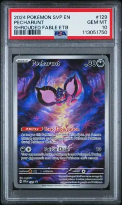 Pokemon Pecharunt 2024 S&V Black Star Promo SV129 PSA 10 Full Art Pokemon Card - Image 1
