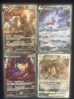 Pokemon Crown Zenith GG Card Lot(4)-EnteiV,SuicuneV,ZamazentaV,Regigigas - Image 1