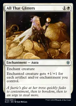 All That Glitters -Foil Near Mint MTG Throne of Eldraine - Image 1