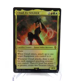 Cloud Ex SOLDIER Final Fantasy Commander FOIL NM English MTG Magic - Image 1