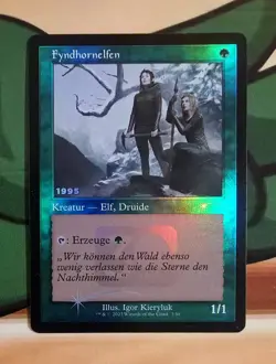X 1 Fyndhornelfen 30th Anniversary Promo LP FOIL MTG Magic The Gathering - Image 1