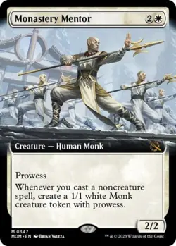 Monastery Mentor (Extended Art) - Near Mint MTG March of the Machine - Image 1