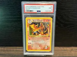 2000 Pokemon Gym Challenge Blaine's Charizard Holo #2 2/132 PSA 9 MINT - Image 1