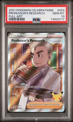 2021 Pokemon Celebrations - Professor's Research #024 FULL ART - PSA 10 GEM MINT - Image 2