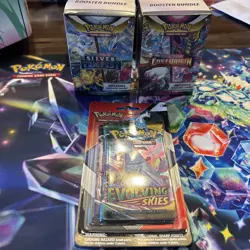 Sealed Pokemon Lot Silver Tempest Lost Origin Bundles Evolving Skies - Image 1