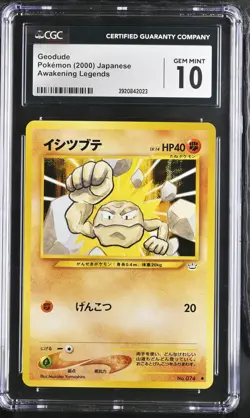 2000 Pokemon Awakening Legends - Geodude CGC 10 GEM MINT - Image 2