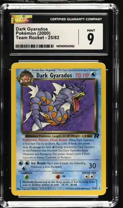 2000 Pokemon Team Rocket - Dark Gyarados #25/82 - Holo - CGC 9 MINT - Image 2