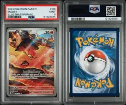 2023 POKEMON PAR EN-PARADOX RIFT FULL ART ILLUSTRATION RARE #186 MAGBY PSA MINT - Image 3
