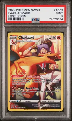 2022 Pokemon Sword & Shield Lost Origin - Charizard #TG03 PSA 9 MINT - Image 2