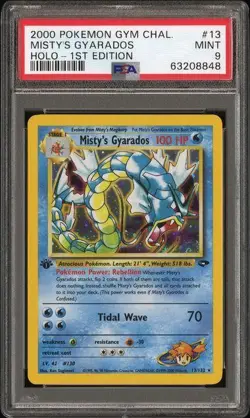 Pokemon Gym Challenge 1st Edition Misty's Gyarados 13/132 PSA 9 - Image 1