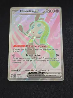 Meloetta ex 159/086 Sv: Black Bolt Holo Pokemon TCG Light Played Condition - Image 1