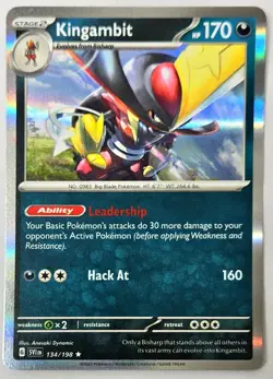Kingambit 134/198 Holo Rare Scarlet & Violet Base SV1 Pokemon TCG - Near Mint NM - Image 1