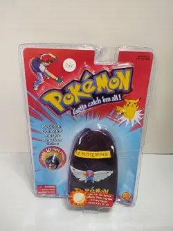 Vintage Pokemon Purple Pouch Bag W/10 Marbles Butterfree Pidgey New - Image 1