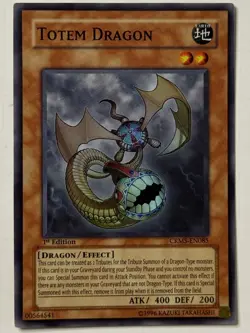 Yugioh! LP Totem Dragon - CRMS-EN085 - Super Rare - 1st Edition LP/MP - Image 1