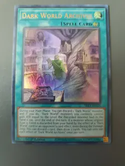 Yugioh Card Dark World Archives SR13-EN026 1st Edition Ultra Rare NM - Image 1