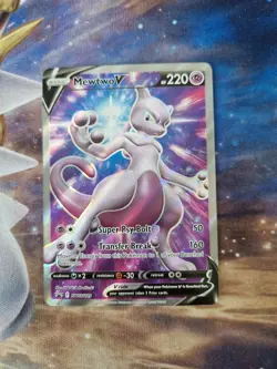 Mewtwo v SWSH229 Holo Promo Card Pokemon Go TCG Black Star - Image 1
